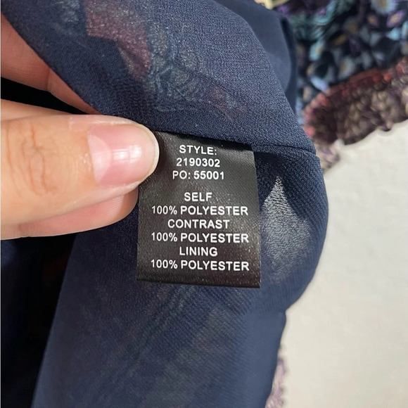 Anthropologie Current Air Paisley Boarder Print The Purple Haze Dress Women’s S - Picture 10 of 14